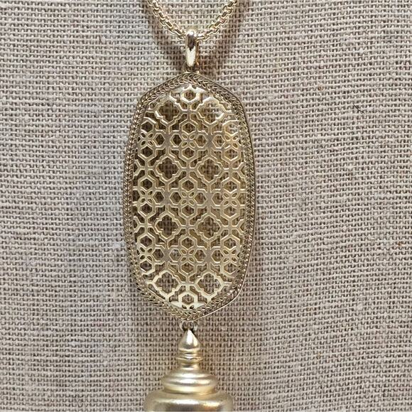 Kendra Scott Benning Gold Plated Tassel‎ Necklace - Picture 7 of 7